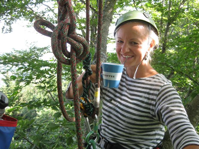 Kaffeepause im Baum